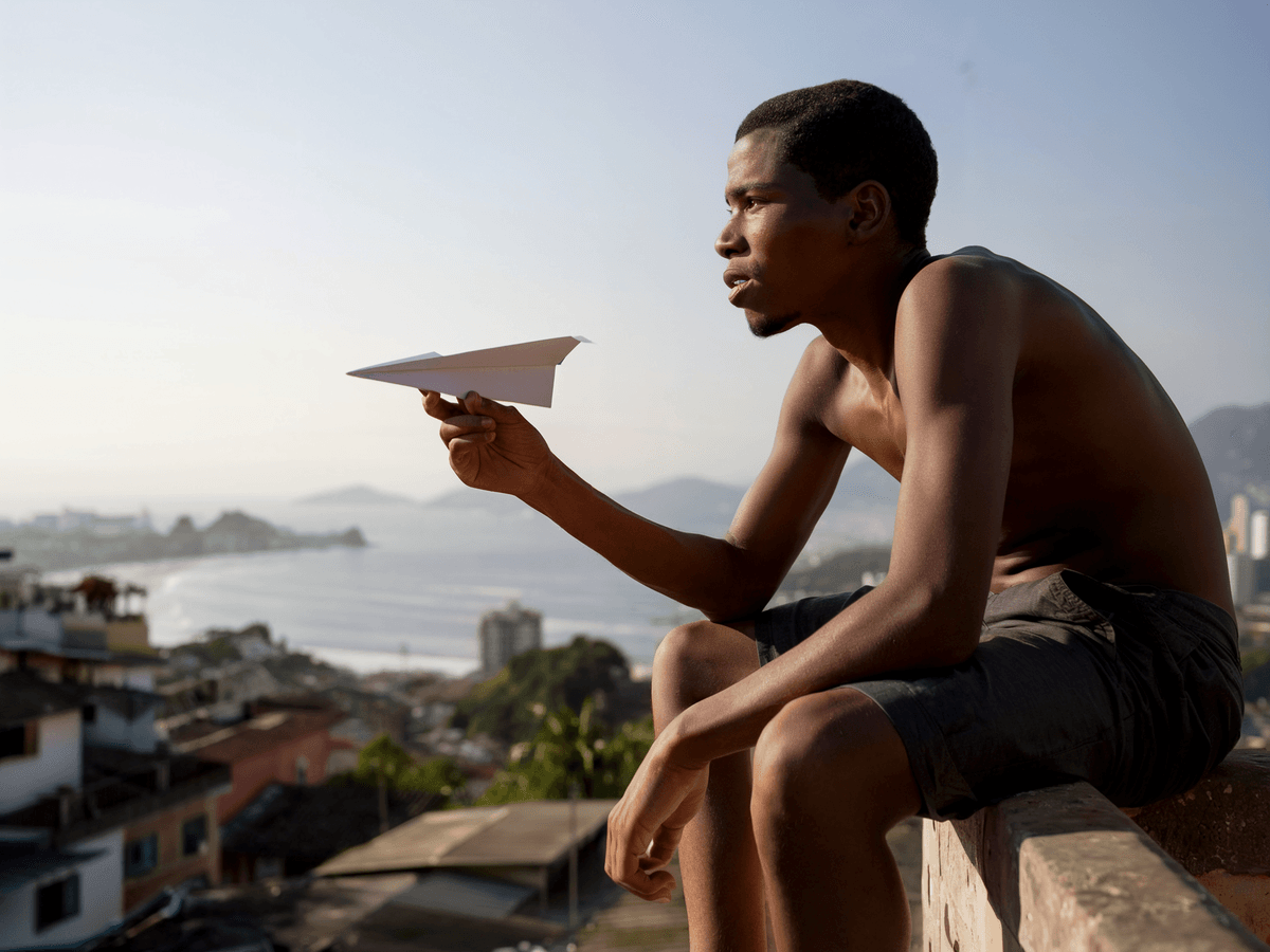 Brazilian youth looking toward the horizon with hope